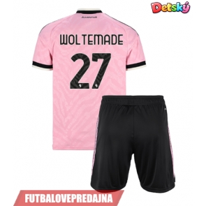 Lacne Dětský Futbalové dres Juventus Nick Woltemade #27 2026-27 Krátky Rukáv - Preč (+ trenírky)